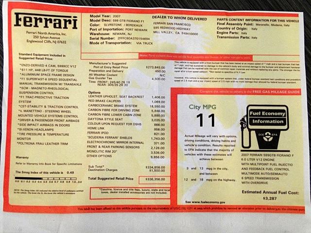 Used 2007 Ferrari 599 for sale Sold at Naples Motorsports Inc - Morgan of Naples in Naples FL 34104 6