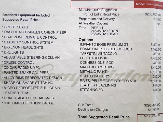 Used 2008 Alfa Romeo 8C for sale Sold at Naples Motorsports Inc - Morgan of Naples in Naples FL 34104 6
