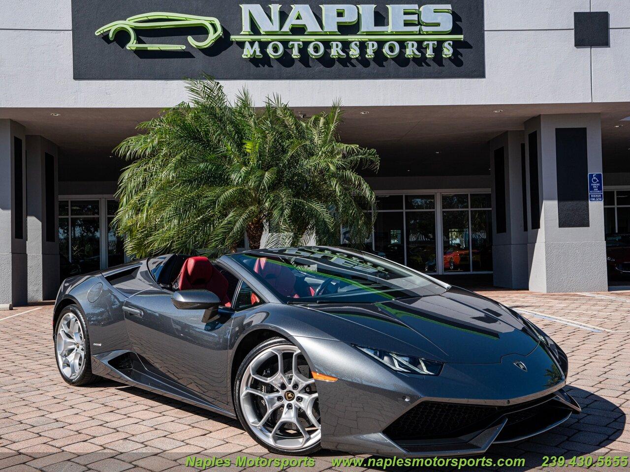 Used 2016 Lamborghini Huracan LP 610-4 Spyder for sale Sold at Naples Motorsports Inc - Morgan of Naples in Naples FL 34104 1