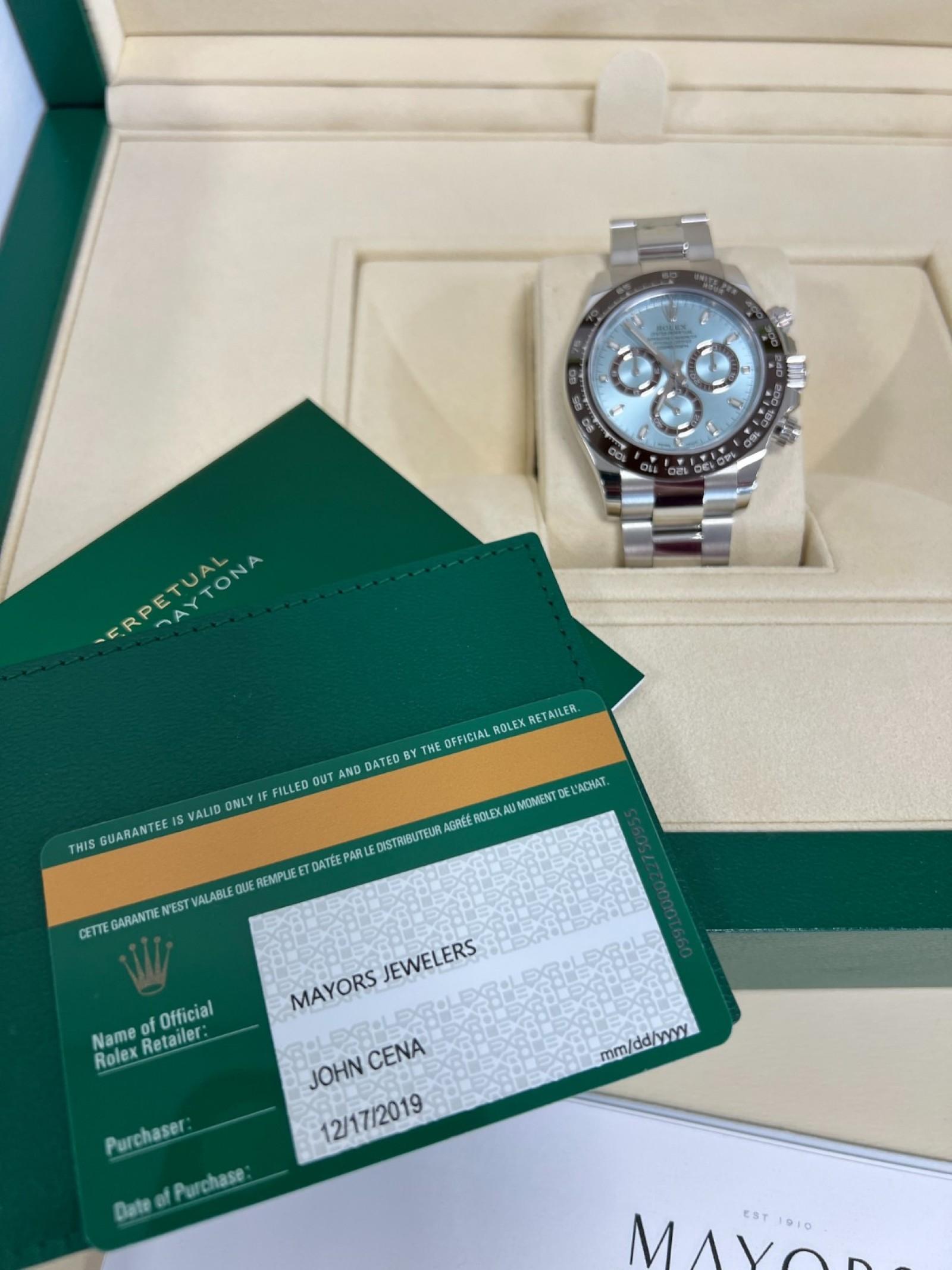 Used 2019 Rolex Rolex Daytona Platnium / Ice Blue Dial For Sale