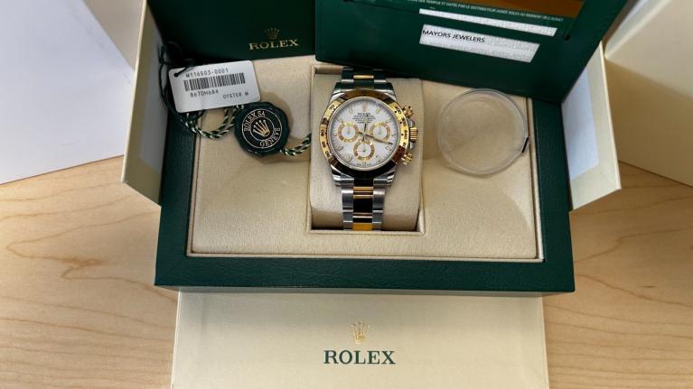 Used 2020 Rolex Daytona Two Tone White Dial for sale Sold at Naples Motorsports Inc - Morgan of Naples in Naples FL 34104 2