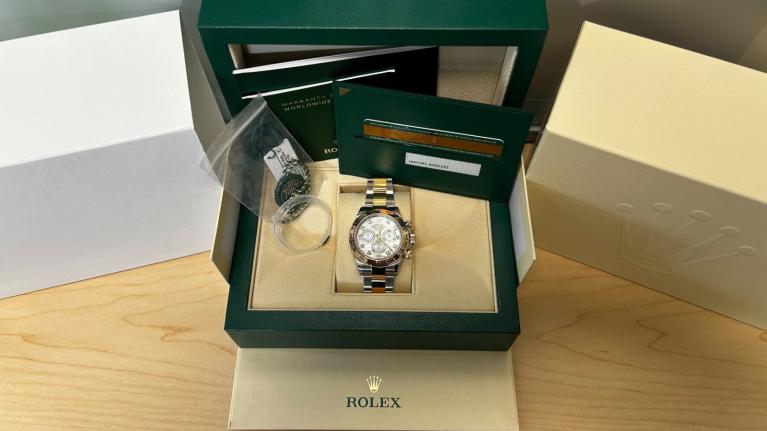 Used 2020 Rolex Daytona Two Tone White Mother of Pearl Diamond Dial for sale Sold at Naples Motorsports Inc - Morgan of Naples in Naples FL 34104 1