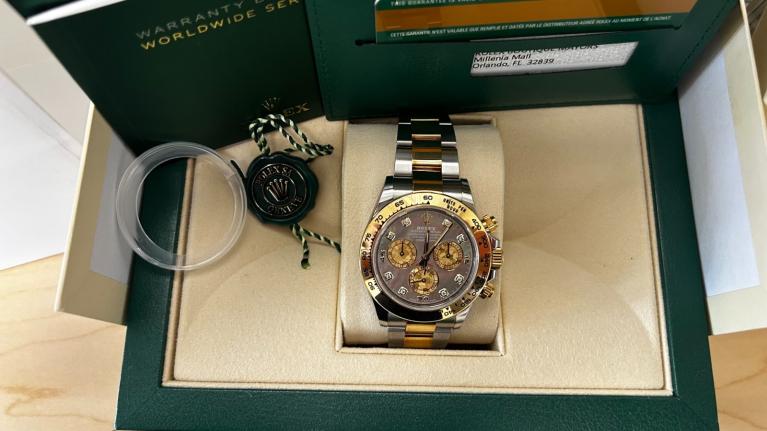Used 2020 Rolex Daytona Two Tone Black Mother of Pearl Diamond Dial for sale Sold at Naples Motorsports Inc - Morgan of Naples in Naples FL 34104 2