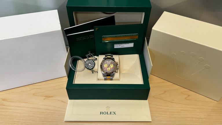 Used 2020 Rolex Daytona Two Tone Black Mother of Pearl Diamond Dial for sale Sold at Naples Motorsports Inc - Morgan of Naples in Naples FL 34104 1