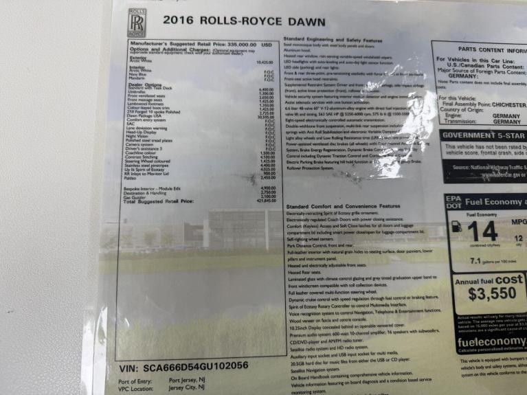 Used 2016 Rolls-Royce Dawn 2dr Convertible for sale Sold at Naples Motorsports Inc - Morgan of Naples in Naples FL 34104 4