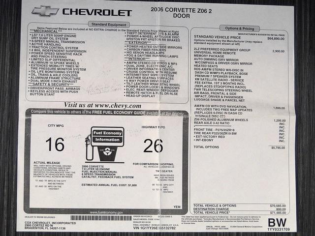 Used 2006 Chevrolet Corvette for sale Sold at Naples Motorsports Inc - Morgan of Naples in Naples FL 34104 6